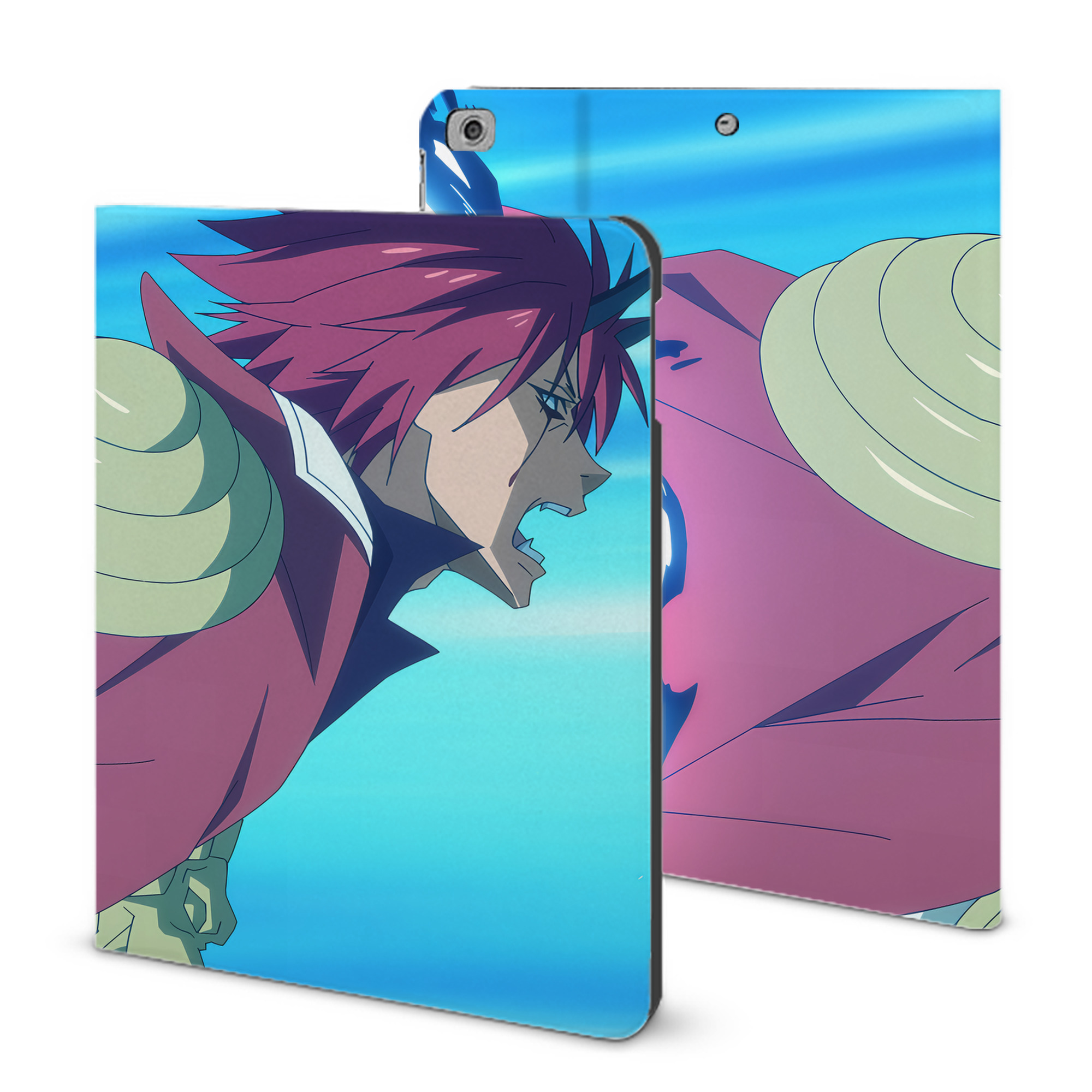 （画像用） 転スラ Regarding Reincarnated to Slime IPad ケース ブック型 PUレザー TPU 耐衝撃 軽量 薄型 ペン収納なし 全面保護 IPad 各モデル対応